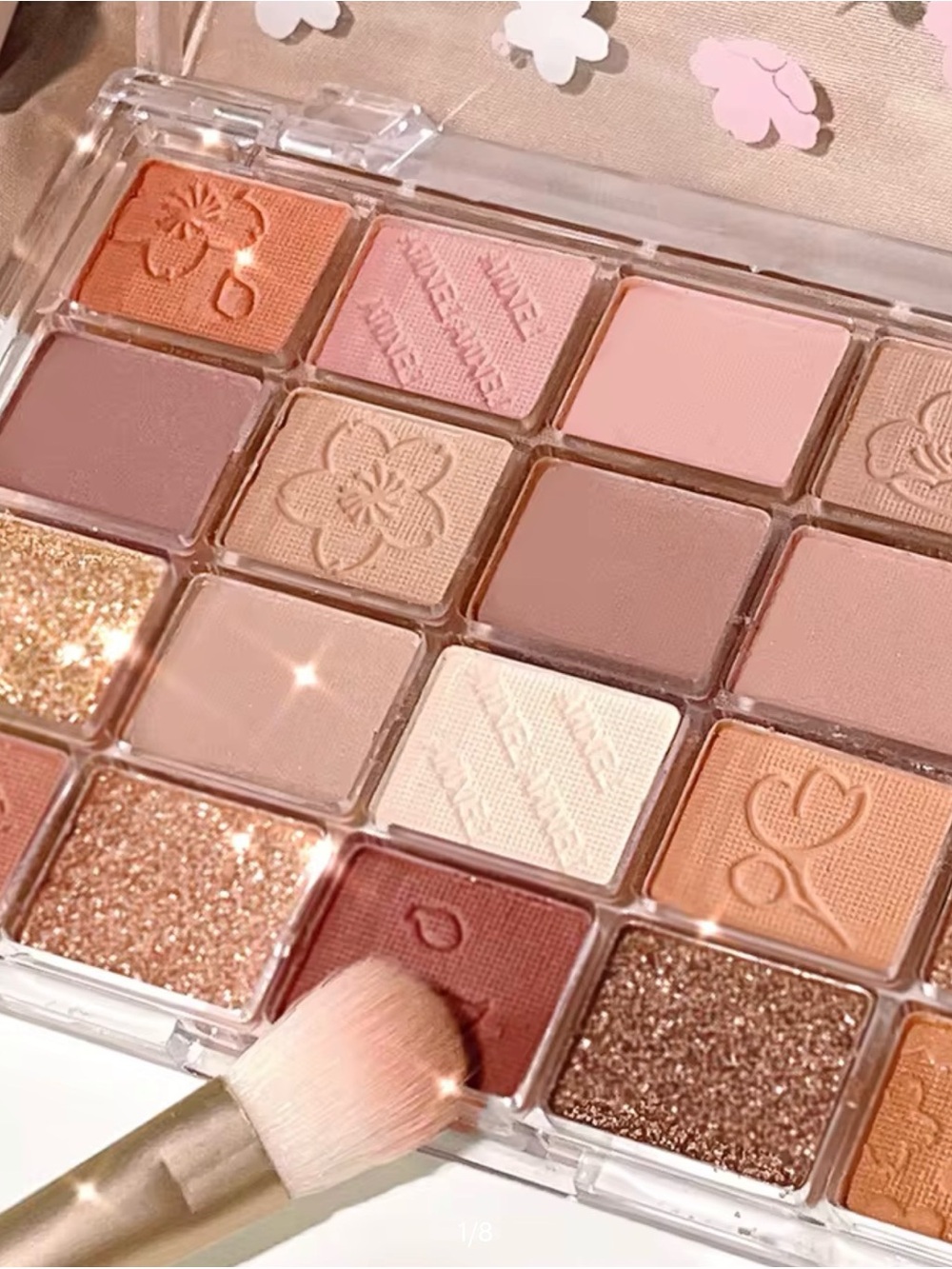 Neutral Pink & Rose Eyeshadow Palette - Soft Matte & Shimmer 20 Shades